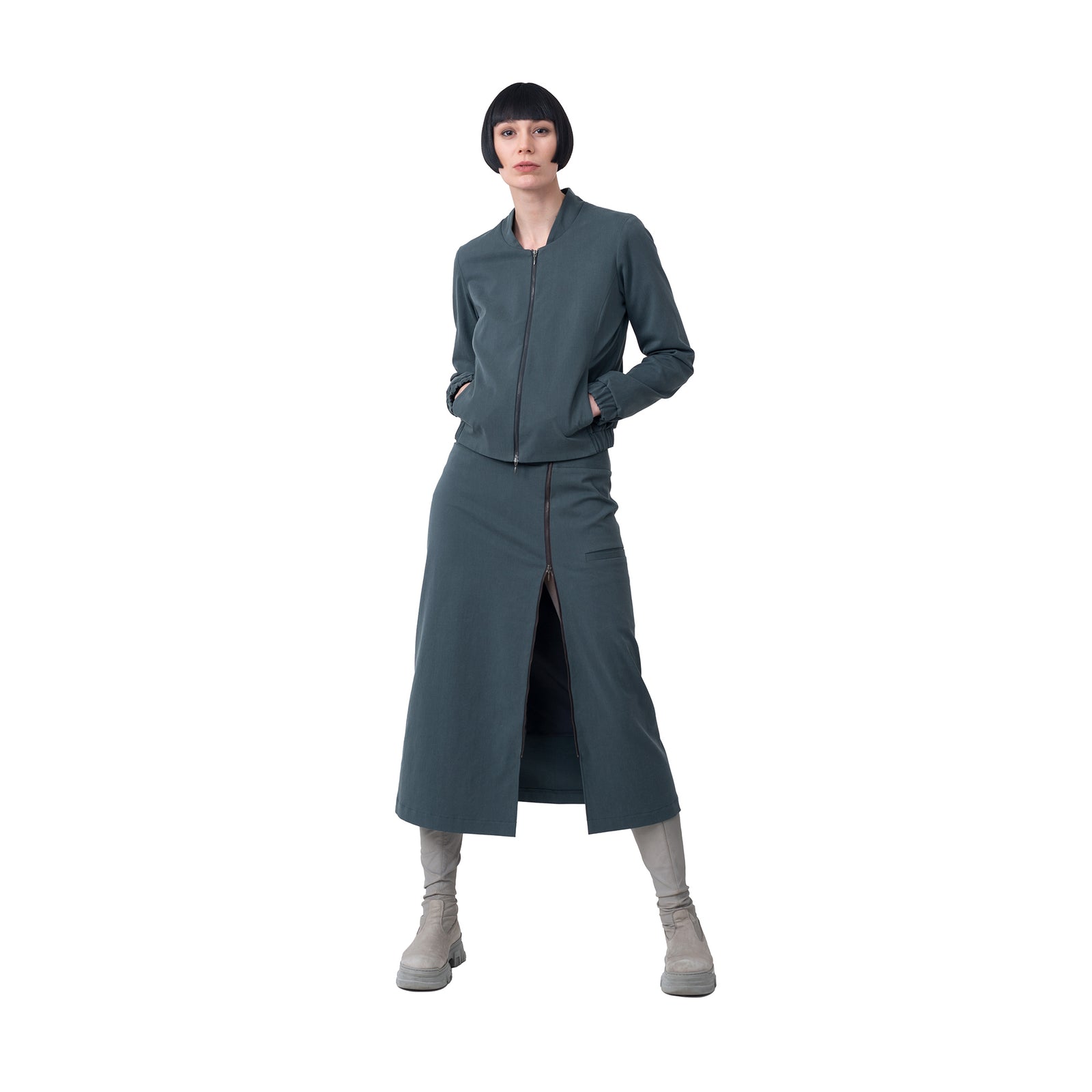 Jacke mit Taschen, olivgrün