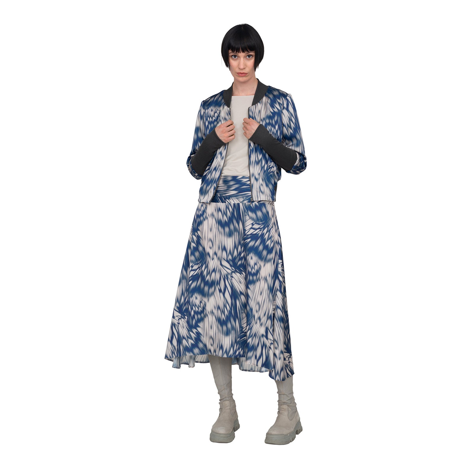 Blousonjacke zum Wenden (spaceprint/ombre)