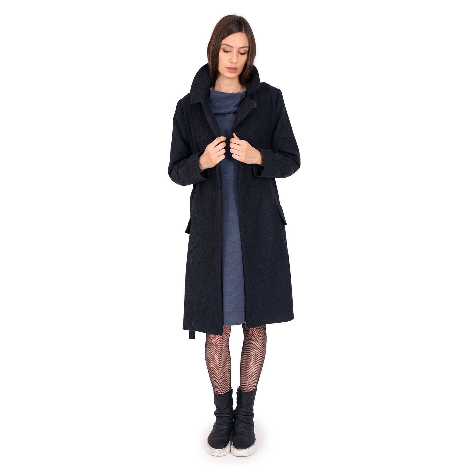 Wollmantel mit Gürtel