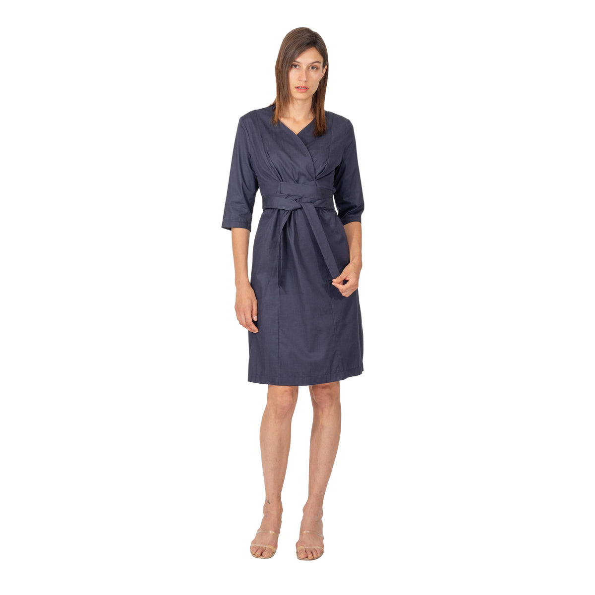 Kimonokleid mit 3/4 Arm, Cotton