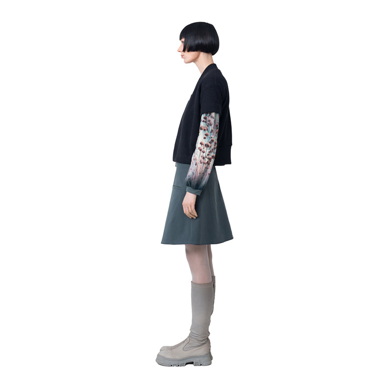kurze Strickweste, schwarz