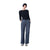 Weite Jeanshose zum Binden