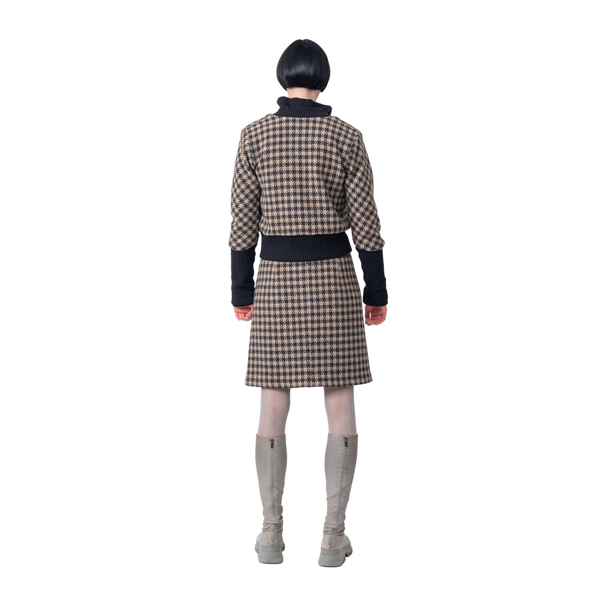 Blousonjacke Wollstoff Pepita