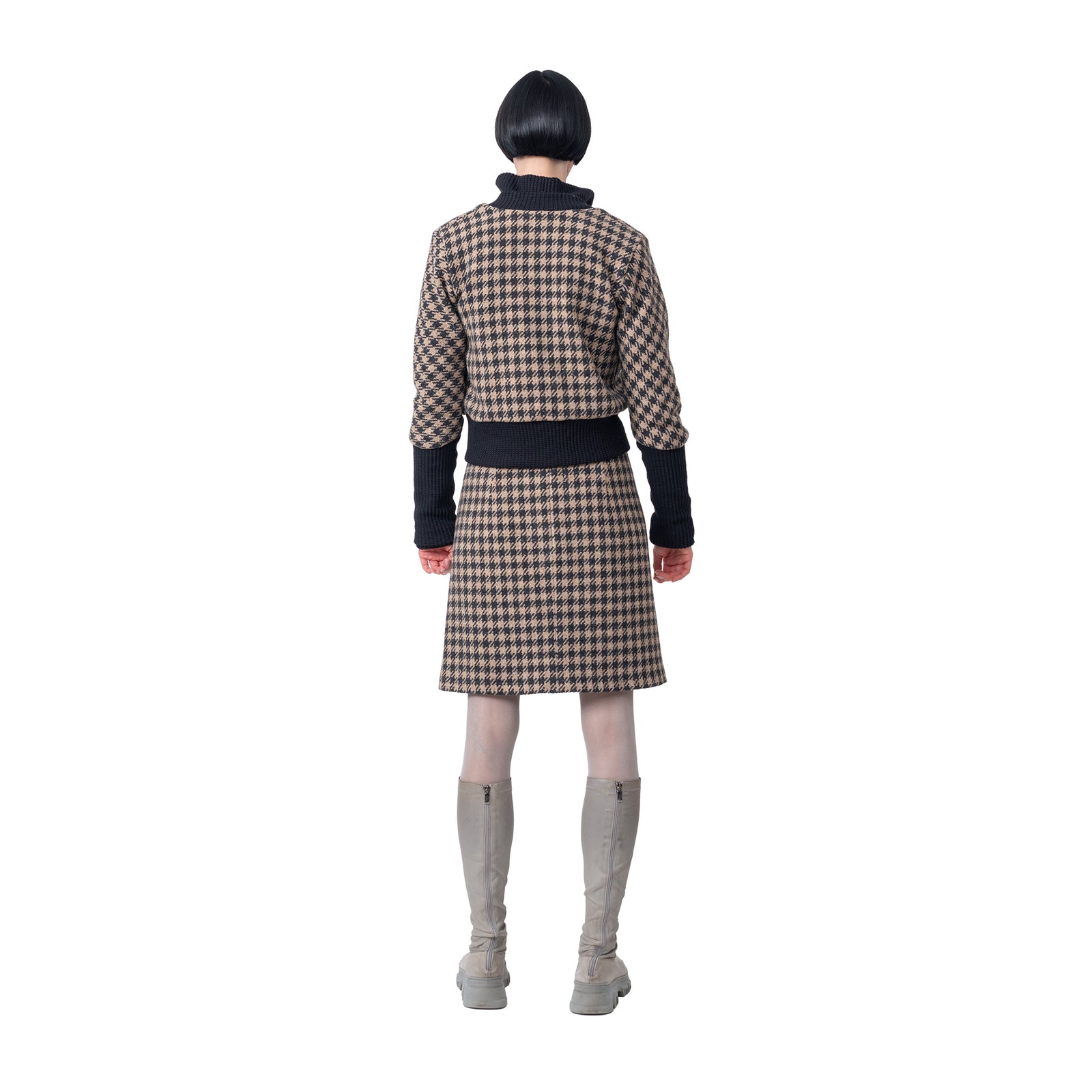 Blousonjacke Wollstoff Pepita