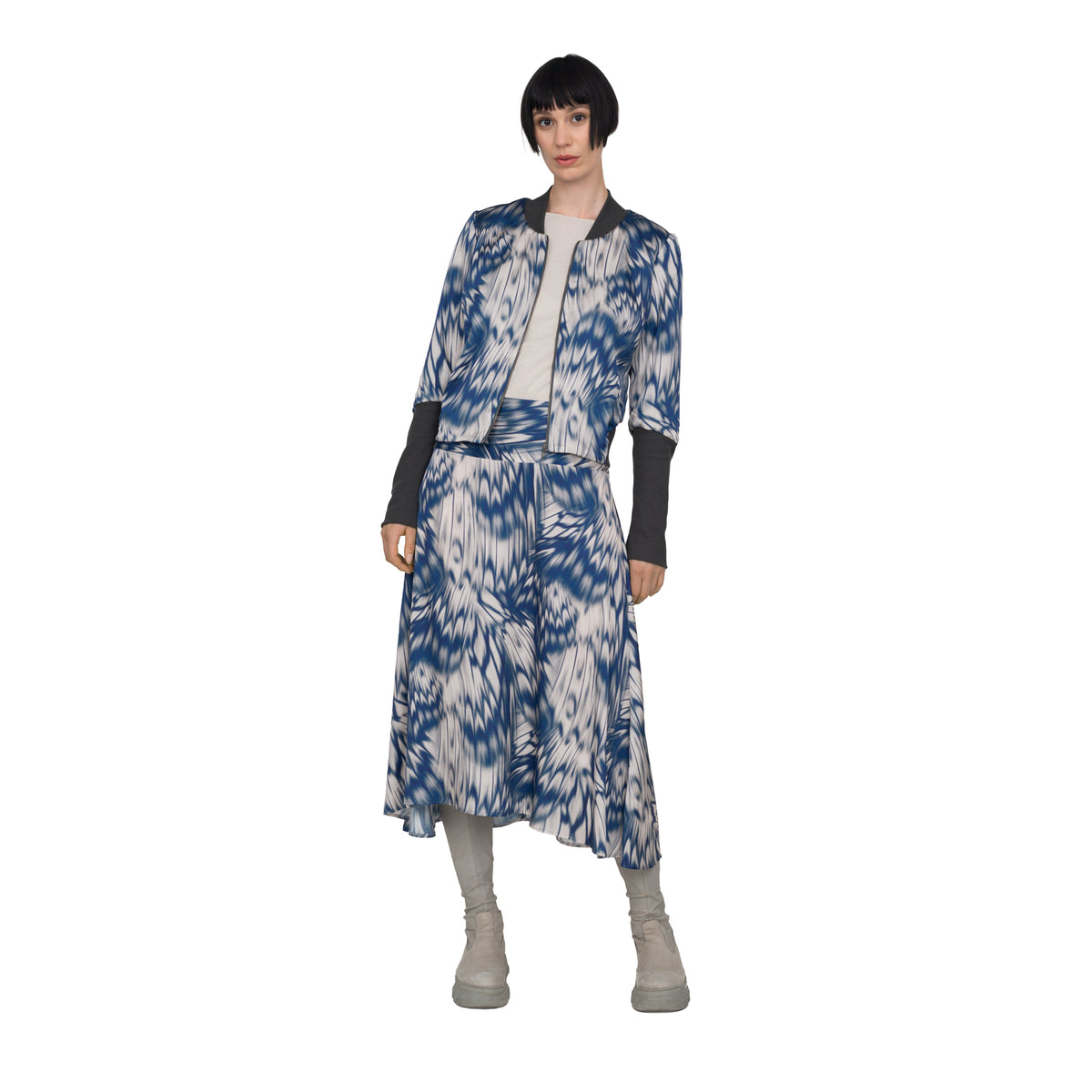 Blousonjacke zum Wenden (spaceprint/ombre)