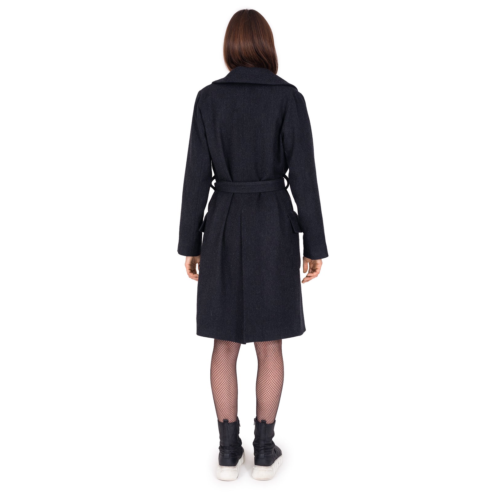 Wollmantel mit Gürtel