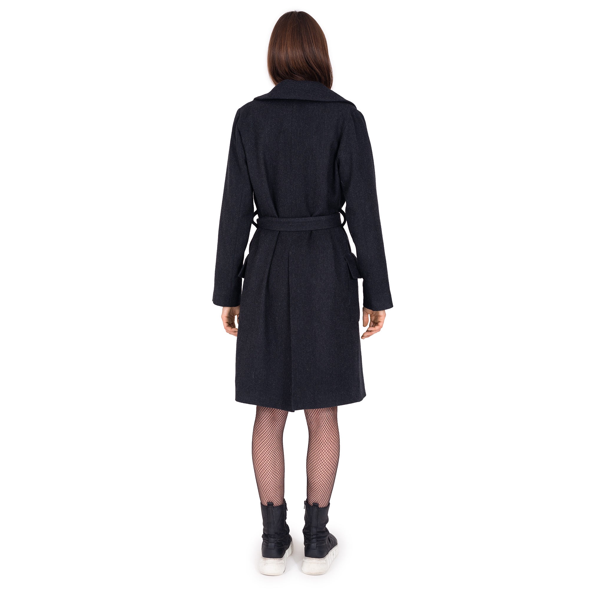 Wollmantel mit Gürtel