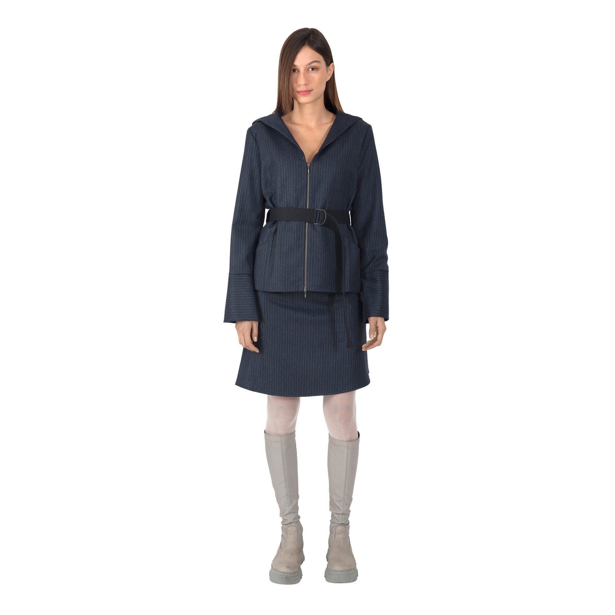 Kapuzenblazer mit Gürtel